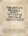Siegelaub's "Artist's Reserved Rights..." Agreement. 